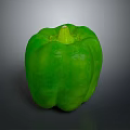 Vibrant Fresh Green Bell Pepper with Smooth Skin and Healthy Appearance