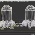 Mechanical Dome Devices With Transparent Chambers And Particle Electric Effects 3d model