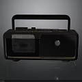 Vintage Electronic Radio With Classic Handle And Control Panel Retro Design Speaker Grill Appliance