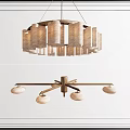 Nordic multi-head ring chandelier 3d model