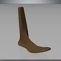 Rusted Iron Shoe Shaped Sculpture With Textured Surface On Dark Background 3d model