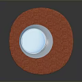 Modern Home Decor Item With Red Textured Circular Base And White Top