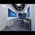 Monitoring Room Layout With Integrated Control Data Processing And Equipment Areas