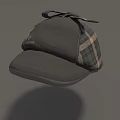 Stylish Gray Cap With Plaid Side Panel And Bow Detail For Casual Daily Wear