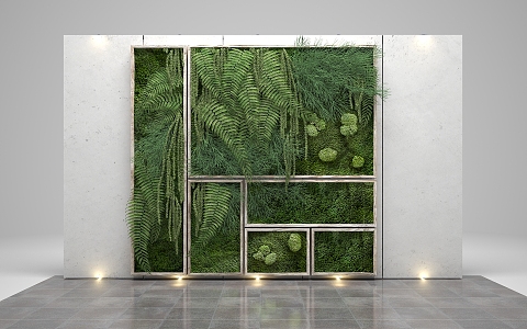 modern plant wall green plant wall plant wall vertical greening 3d model