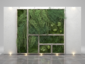 modern plant wall green plant wall plant wall vertical greening 3d model