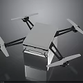 Aerospace Quadrotor Drone With Cargo Transport Box For Space Exploration Missions