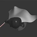 Darth Vader Figurine With Black Armor Flowing Cloak And Red Lightsaber On Illuminated Base
