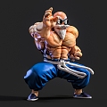 Hand-made Fairy Roshi Dragon Ball Sun Wukong Decorations Doll Doll Blind Box Teacher Muscle Five Days Teacher Dragon Ball Cartoon Ornaments 3d model