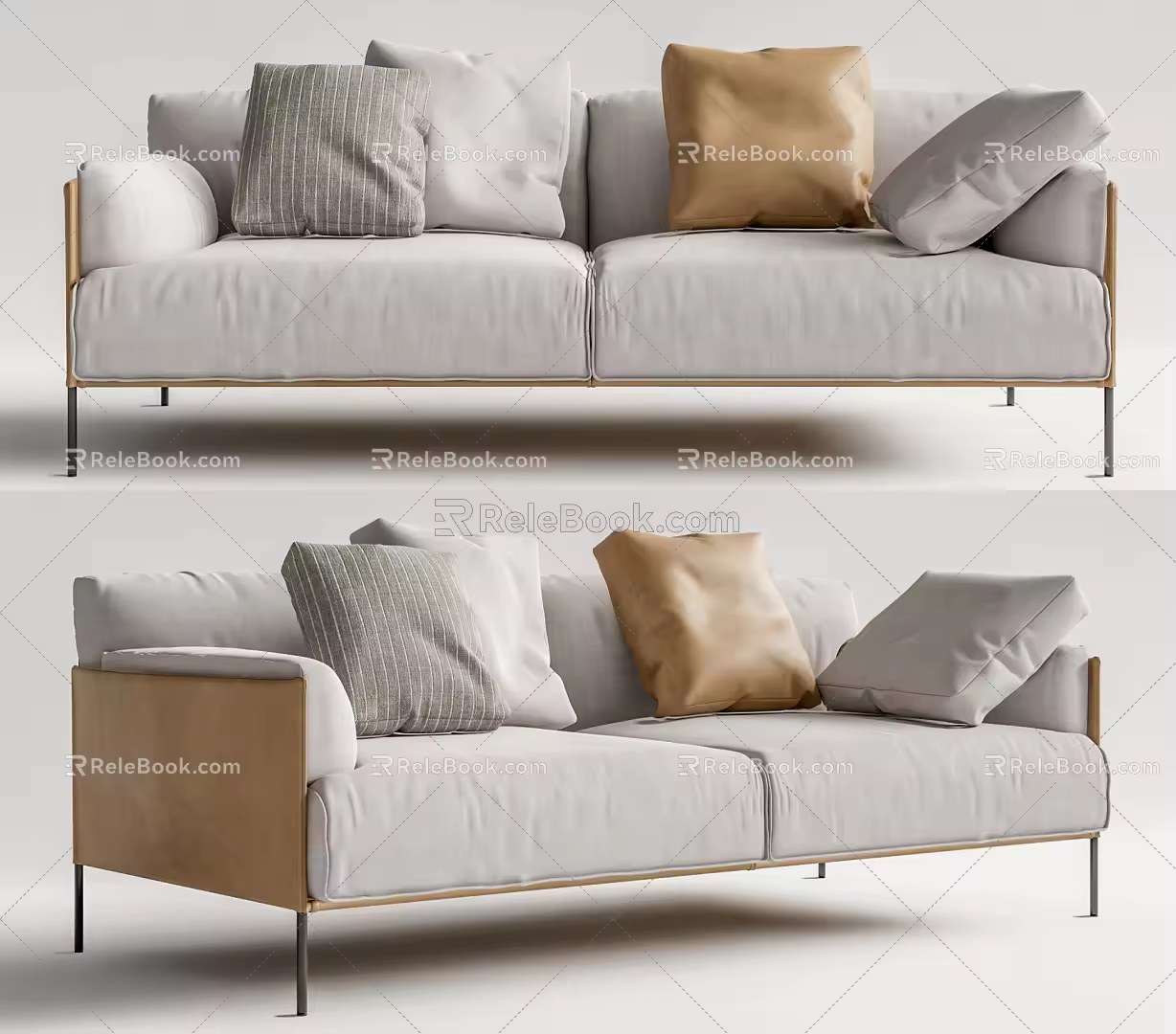 Modern double sofa 3d model