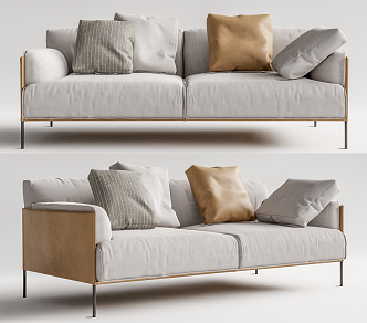 Modern double sofa 3d model