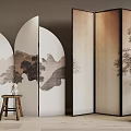 New Chinese-style screen partition 3d model