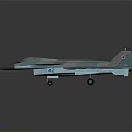Blue Gray Camouflage Military Fighter Jet Model With Aerodynamic Wings And Tail