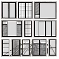 Modern Casement Windows With Multiple Designs Aluminum Frame Security Screen And Energy Efficient 3d model