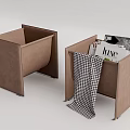 Modern corner table 3d model