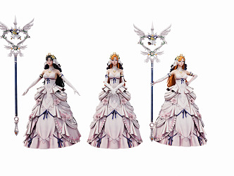 Modern Game Role Bride 3d model