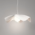 Modern White Pendant Light With Wave Design And Soft Lighting 3d model