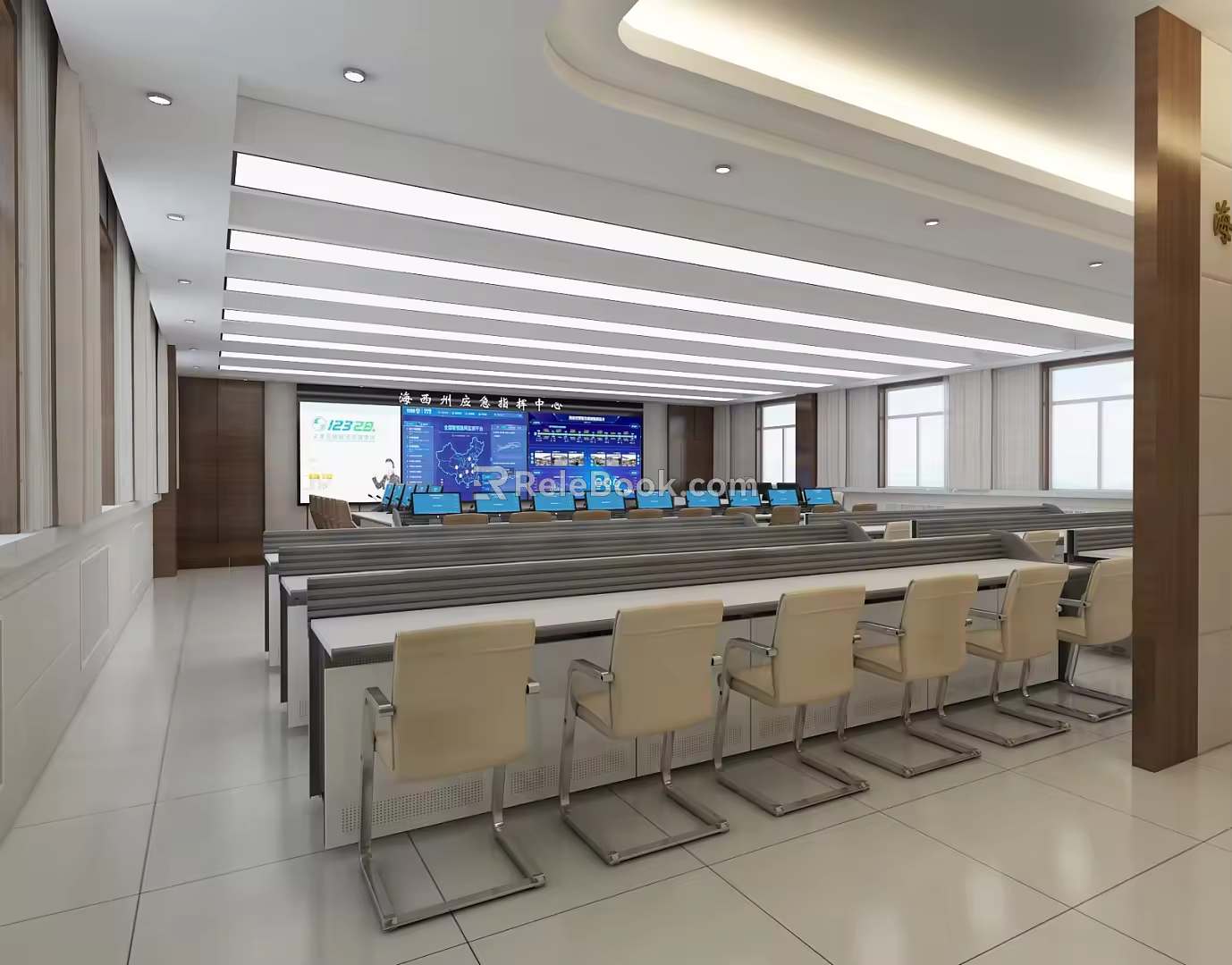 modern command center 3d model