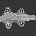 Modern fighter sci-fi fighter sci-fi fighter space fighter 3d model