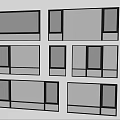 Modern windows combination windows glass windows floor-to-ceiling windows balcony windows bay windows bedroom windows sliding windows casement windows doors and windows 3d model