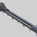 Efficient Industrial Conveyor System with Long Belt and Circular Tank for Material Handling