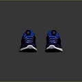 Breathable Blue And Purple Mesh Running Shoes With White Sole And Lace Up Design