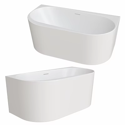 Sleek Modern White Freestanding Bathtubs With Smooth Surface And Contemporary Design 3d model