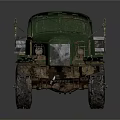 Vintage Green 6 Wheel Cargo Truck With Rusty Body
