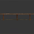 Rustic Wooden Bench With Natural Grain Simple Design For Home Furniture