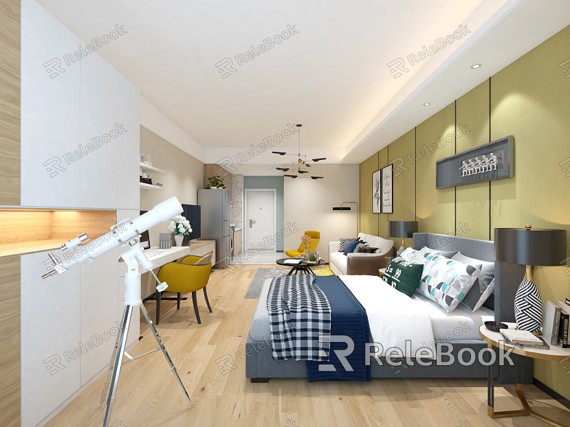 Modern Apartment Small Apartment Hardcover Room model