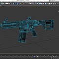 AR15 quattro automatic rifle submachine gun machine gun machine gun assault rifle low face number low model simple model game film and television level 3d model