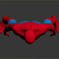 SpiderMan Superhero Character In Red And Blue Costume With Spider Emblem Design
