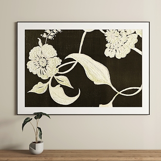 New Chinese abstract decorative painting 3d model