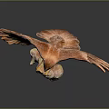 Handcrafted Eagle Sculpture with Spread Wings Tree Stump Base and Orange Green Wood Grain Texture