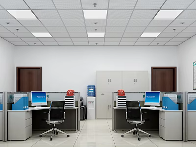 modern public office area public office 3d model