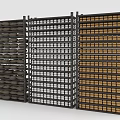 Neatly Stacked Household Items Storage With Metal Shelves And Various Colored Bags