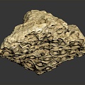 Modern Coral Wrinkle Coral Reef Rocks 3d model