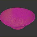 Golden Decorative Bowl With Carved Patterns Central Seal And Base For Home Living
