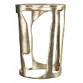 Modern Metal Side Table with Unique Cutout Design and Sleek Artistic Lines