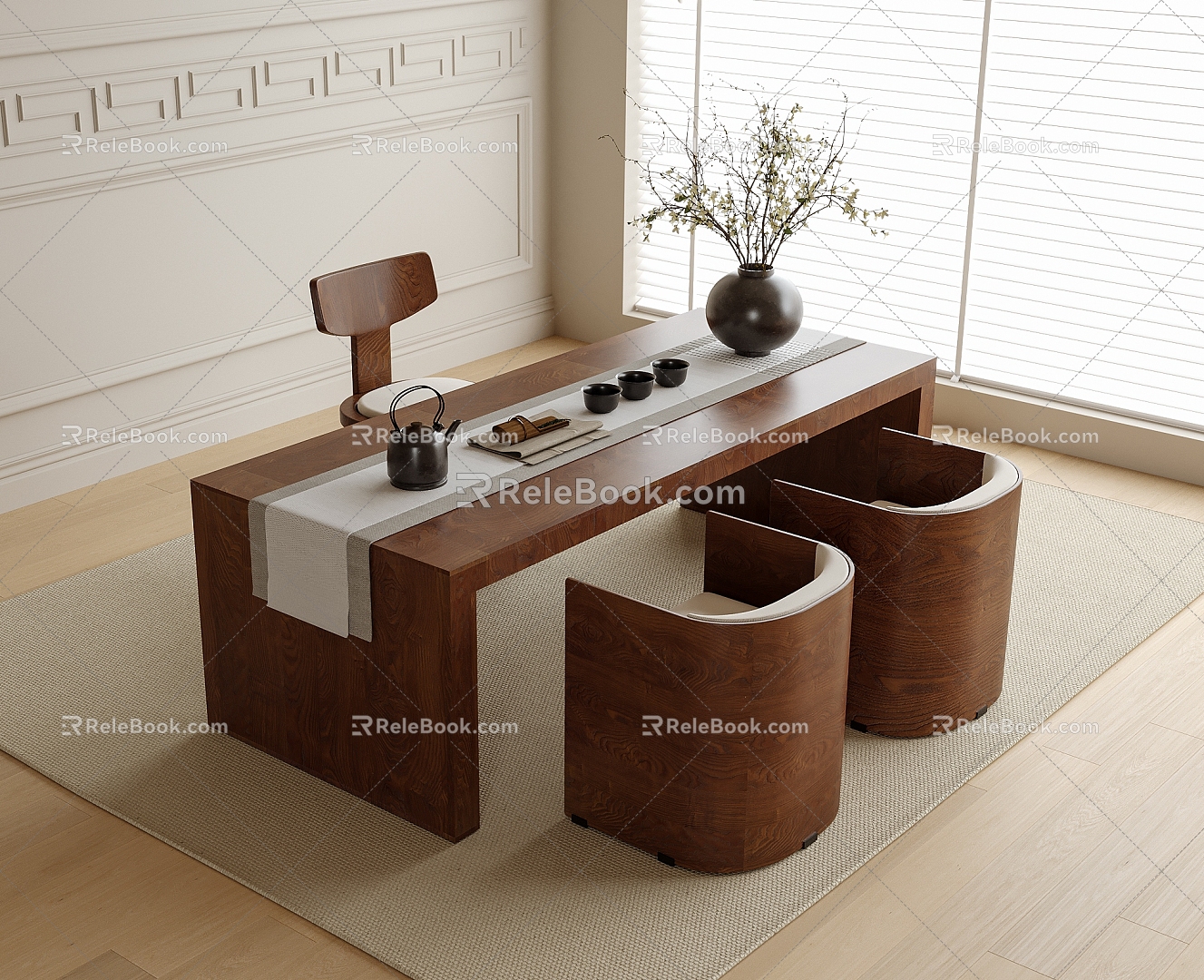 Modern Tea Table and Chair Tea Set Tea Table model