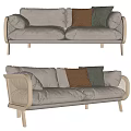 Nordic double sofa 3d model