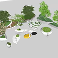 Modern Tree Pool Landscape Tree Pool 3d model