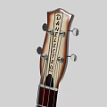 Brown Gradient Electric Bass Guitar With Modern Design And Stand For Music