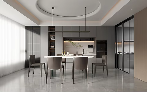 Modern Restaurant Home Restaurant 3d model