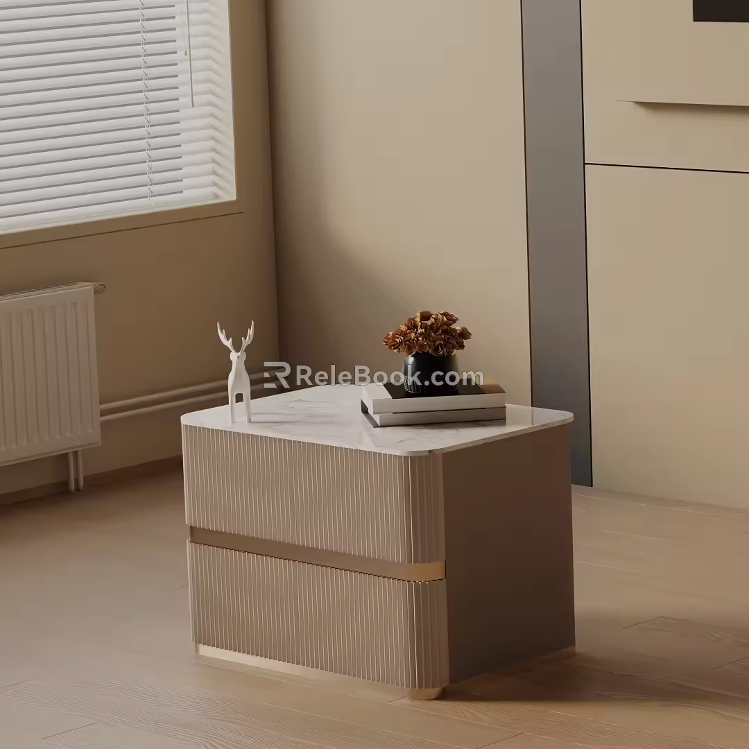 Modern bedside table 3d model