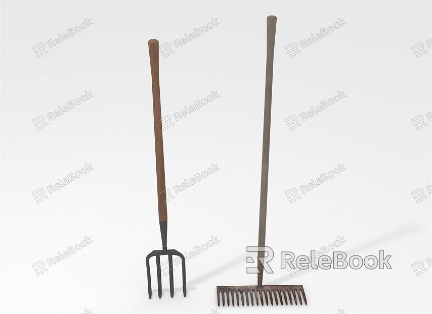 Modern rake rake farm implements model