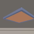 Modern Square Ceiling Light with Bright White Light and Sleek Gray Frame for Room Decoration
