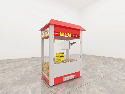 Popcorn machine commercial stall with new automatic machine electric heating popcorn popcorn popping machine popcorn popping machine commercial household popcorn machine spherical pattern electric corn 3d model