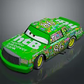 Green Race Car With Number 86 And Sponsor Logos Cartoon Design