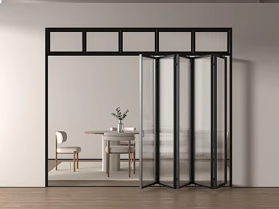 Modern Folding Door Design For Bright Open Interior Living Space 3d model